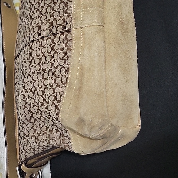 Vintage Coach Khaki Canvas Crossbody/Shoulder Bag - Picture 6 of 13